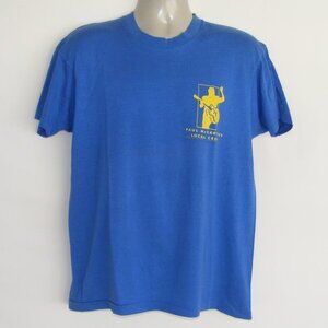 PAUL MCCARTNEY Vintage Tshirt, L/XL, 1989 Local Crew, Blue, Short sleeves